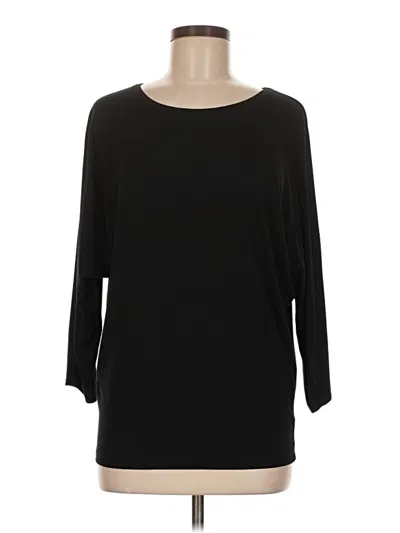 Pre-owned Tahari 3/4 Sleeve T-shirt In Black