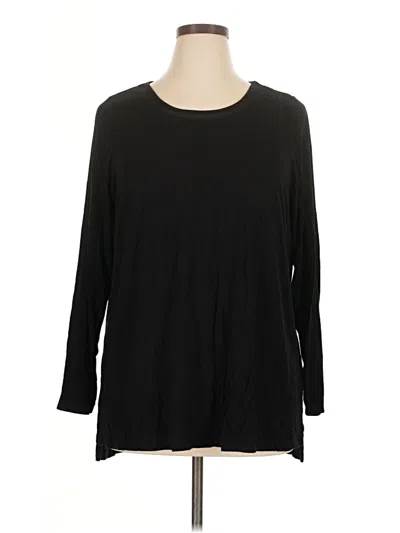 Pre-owned Tahari 3/4 Sleeve T-shirt In Black