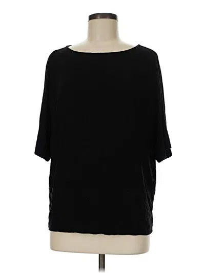 Pre-owned Tahari 3/4 Sleeve T-shirt In Black