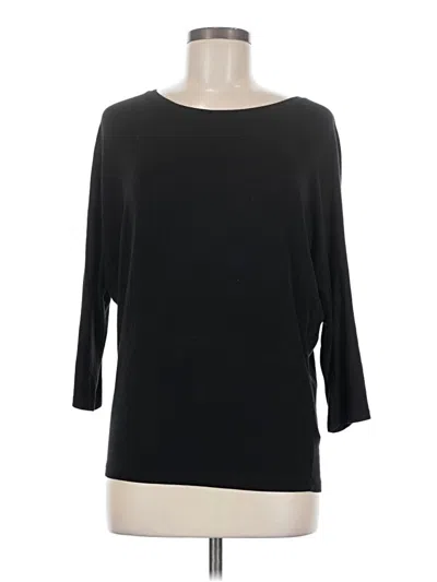 Pre-owned Tahari 3/4 Sleeve T-shirt In Black