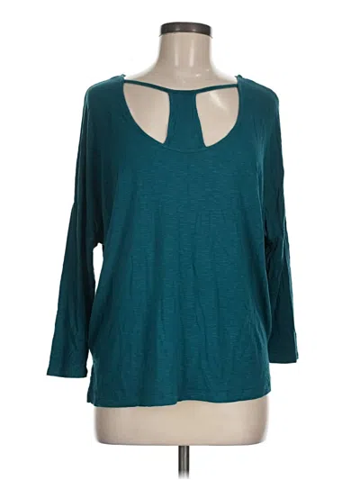 Pre-owned Tahari 3/4 Sleeve T-shirt In Blue