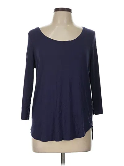Pre-owned Tahari 3/4 Sleeve T-shirt In Blue
