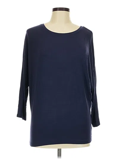 Pre-owned Tahari 3/4 Sleeve T-shirt In Blue