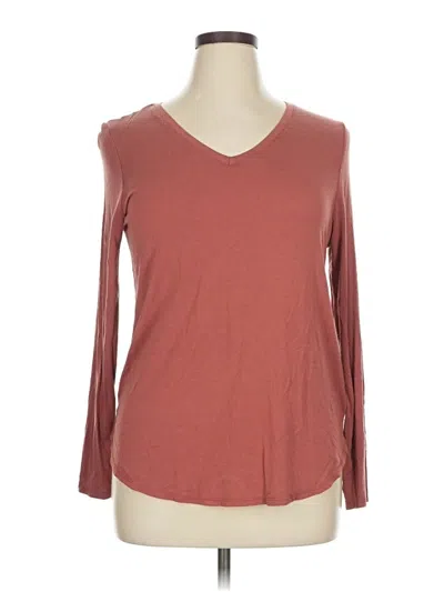 Pre-owned Tahari 3/4 Sleeve T-shirt In Brown