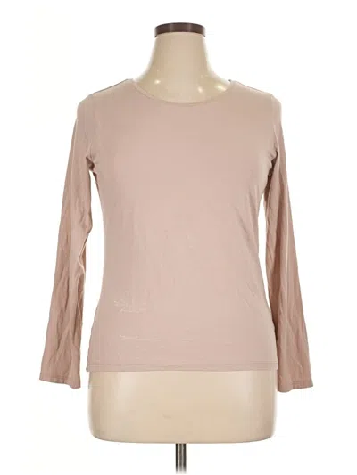 Pre-owned Tahari 3/4 Sleeve T-shirt In Brown