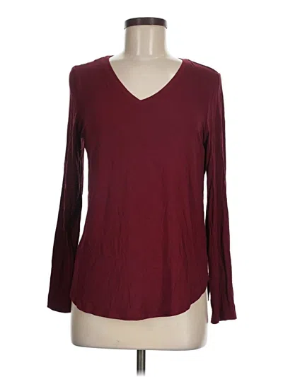 Pre-owned Tahari 3/4 Sleeve T-shirt In Burgundy