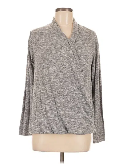 Pre-owned Tahari 3/4 Sleeve T-shirt In Gray