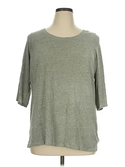Pre-owned Tahari 3/4 Sleeve T-shirt In Gray
