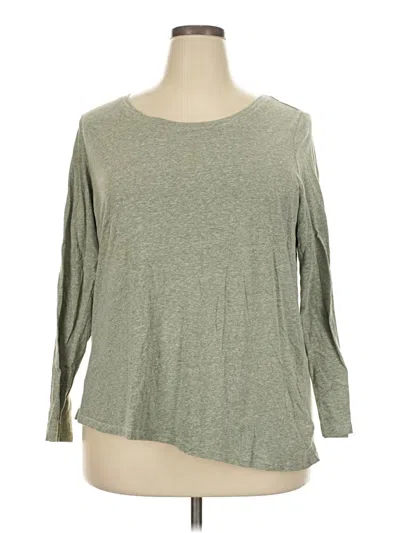 Pre-owned Tahari 3/4 Sleeve T-shirt In Green