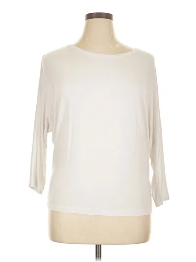 Pre-owned Tahari 3/4 Sleeve T-shirt In Ivory