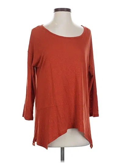 Pre-owned Tahari 3/4 Sleeve T-shirt In Orange