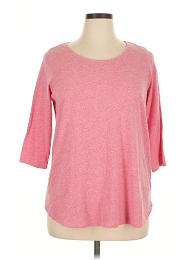 Pre-owned Tahari 3/4 Sleeve T-shirt In Pink