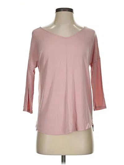Pre-owned Tahari 3/4 Sleeve T-shirt In Pink