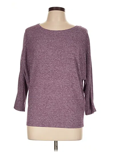 Pre-owned Tahari 3/4 Sleeve T-shirt In Purple