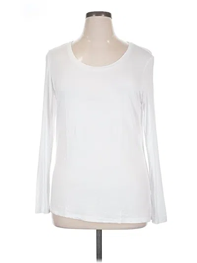 Pre-owned Tahari 3/4 Sleeve T-shirt In White