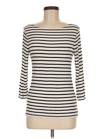 Pre-owned Tahari 3/4 Sleeve T-shirt In White