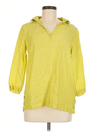 Pre-owned Tahari 3/4 Sleeve T-shirt In Yellow
