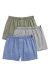 Tahari 3-pack Woven Boxers In Beetle