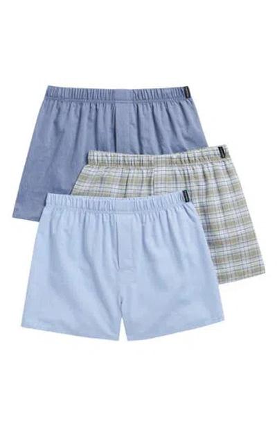 Tahari 3-pack Woven Boxers In Bijou Blue