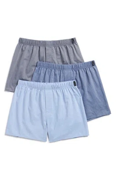 Tahari 3-pack Woven Boxers In Brunnera Blue