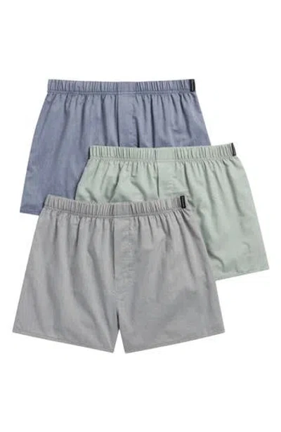 Tahari 3-pack Woven Boxers In Light Green