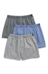 Tahari 3-pack Woven Boxers In Light Grey
