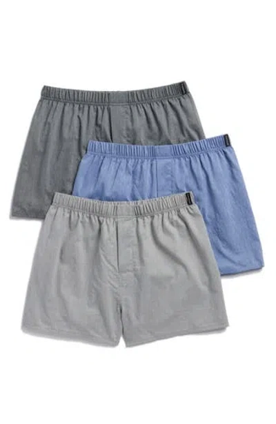 Tahari 3-pack Woven Boxers In Light Grey