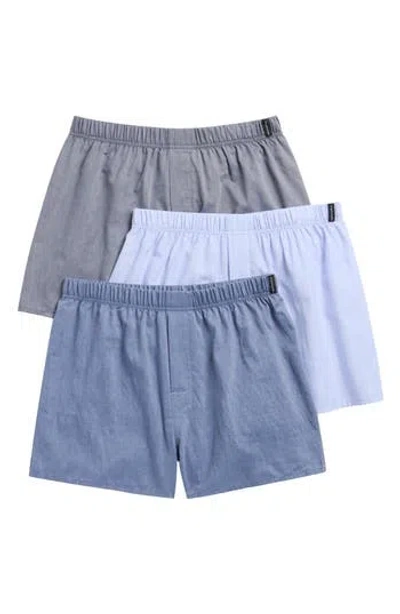 Tahari 3-pack Woven Boxers In Mood Indigo