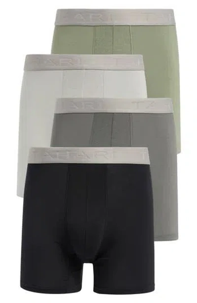 Tahari 4-pack Luxe Boxer Briefs In Green