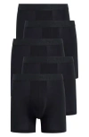 Tahari 4-pack Luxe Micro Boxer Briefs In Black