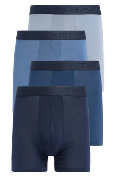 Tahari 4-pack Luxe Micro Boxer Briefs In Blue