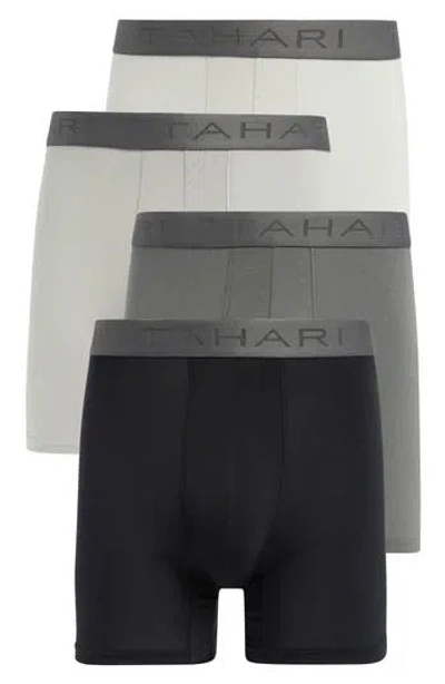 Tahari 4-pack Luxe Micro Boxer Briefs In Black