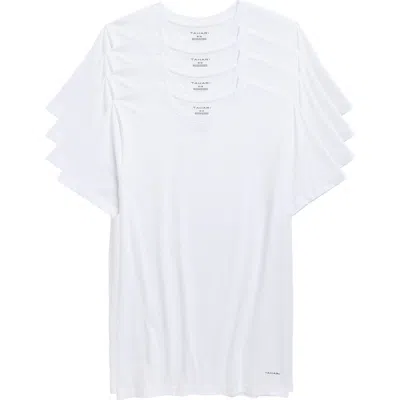 Tahari 4-pack Crewneck Undershirts In White