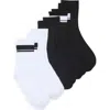 Tahari 5-pack Full Cushion Mid Crew Socks In Black