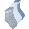 Tahari 5-pack Full Cushion Mid Crew Socks In Blue