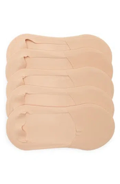 Tahari 5-pack No-show Liner Socks In Nude