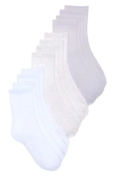 Tahari 6-pack Ribbed Full Cushion Crew Socks In White