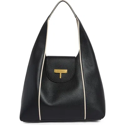 Tahari Alesia Faux Leather Hobo Bag In Red