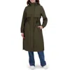 Tahari Amelia Hooded Coat In Green