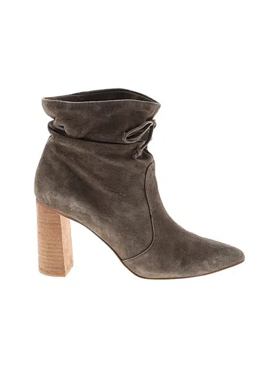 Pre-owned Tahari Ankle Boots In Green