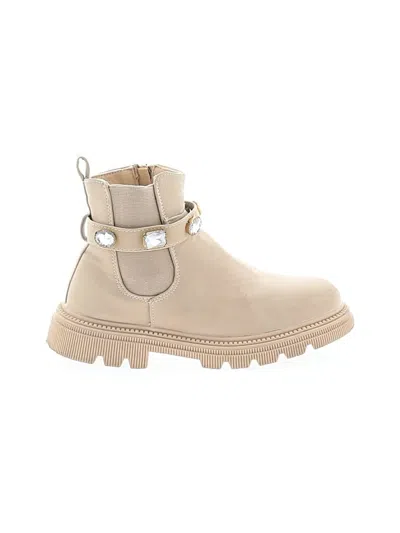 Pre-owned Tahari Kids' Ankle Boots In Ivory