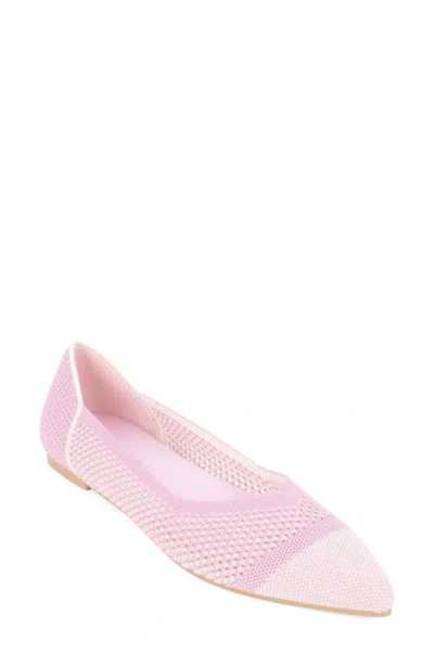 Tahari Antigua Knit Pointed Toe Flat In Purple