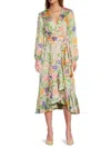 Tahari Arthur S. Levine Women's Floral Wrap Midi-dress