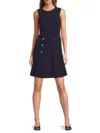 Tahari Arthur S. Levine Women's Sleveless Pleated A-line Minidress