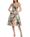 Tahari Asl A-line Midi Dress In Pink