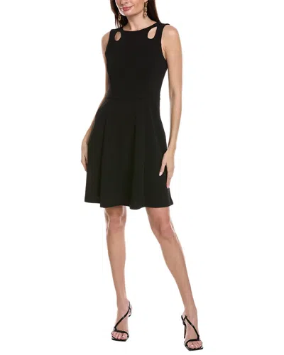 Tahari Asl A-line Mini Dress In Black