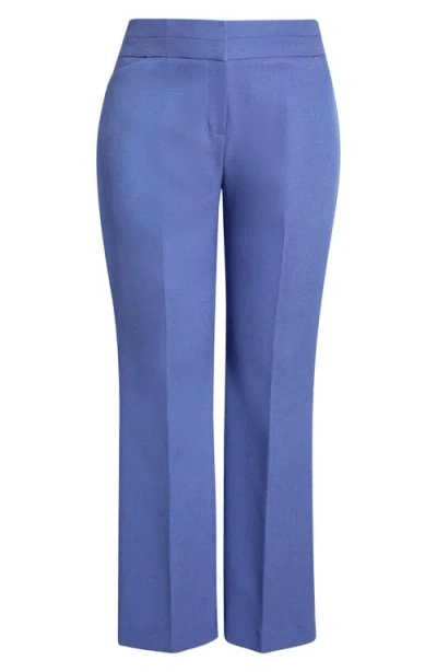 Tahari Asl Bell Bottom Pants In Blue