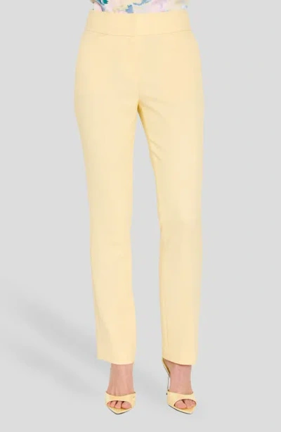 Tahari Asl Bell Bottom Pants In Yellow