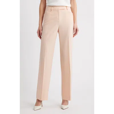 Tahari Asl Bird Eye Straight Leg Pants In Parfait