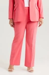 Tahari Asl Bird Eye Straight Leg Pants In Sunset